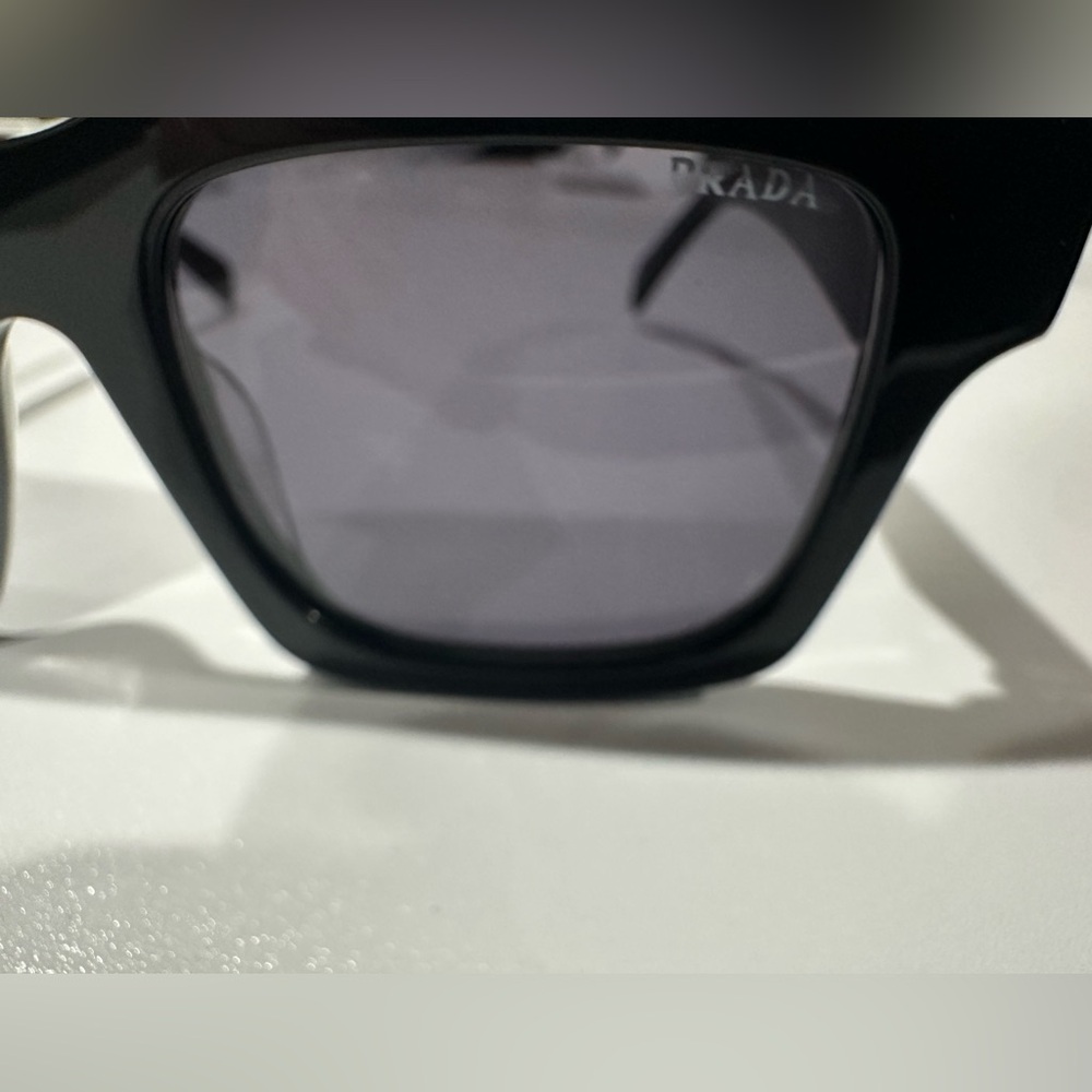 Prada PR A06S Unisex Black with White Logo Sunglasses / Shades BRAND NEW - Picture 7 of 7
